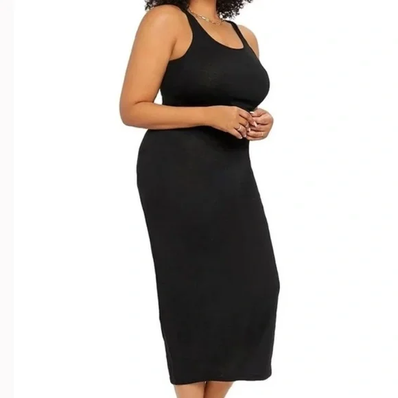 Derek Heart | Dresses | Derek Heart Fitted Bodycon Casual Front Slit Black  Dress New | Poshmark